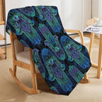 Boho Hamsa Throw Blanket Fatima Hand Bohemian Retro Mandala Blanket for Sofa Bed Couch Chair Or Dorm 60"x80"