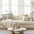 MIULEE Set of 2 Moss Green Boho Decorative Lumbar Pillow Covers 12x20 Inch Farmhouse Rustic Couch Throw Pillows Modern Summer Cushion Covers Retro Cute Macrame Woven Spring Decor for Bed Sofa Chair