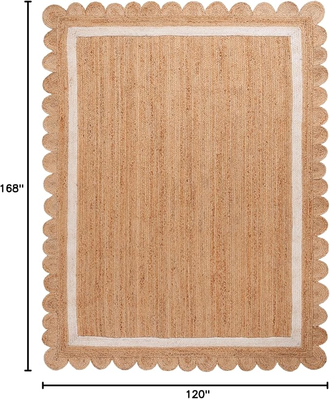 SAFAVIEH Natural Fiber Collection Area Rug - 10' x 14', Natural/Ivory, Geometric Design, Ideal for High Traffic Areas in Living Room, Bedroom, Dining (NF896A)