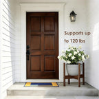 ALIGADO Bamboo Plant Stand Indoor, for Up to 12 Inch Pots, Built to Fit Corners, Sturdy & Stable Design, Walnut Finish