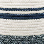 Woven Rope Laundry Hamper Basket by YOUDENOVA, 58L Tall Luandry Basket, Baby Nursery Hamper for Blanket Storage in Bedroom-Large-Blue