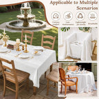 165 x 91 Extra Large White Outdoor Picnic Blanket, Woven Cotton Yarn Oversize Portable Blanket with Fringe for Camping, Lawn or Wedding Photoshoot. Indoor Bohemia Decorations, Machine Washable
