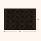 Dark Brown Easy Jute 2x3 Indoor Outdoor Rug for Entryway Porch, Checkered Boho Washable Kitchen Throw Rugs, Modern Farmhouse Diamond Front Door Mat Indoor Entrance, Bathroom, Non Slip Stain Resistant