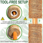 Soupiar 2 Pack 22 Inch Stackable Moss Pole - Thick & Sturdy Natural Coir Totem Plant Support & Garden Stakes for Monstera & Pothos, Indoor Climbing Vining Houseplants, 38”H Max
