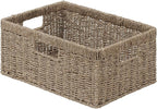 StorageWorks Large Wicker Baskets for Organizing, Seagrass Storage Basket with Built-in Handles for Pantry, Entryway, Living Room, 1 Pack