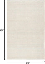 Dash & Albert Haverhill French Blue Handwoven Cotton Rug, 9.5 X 13.5 Feet, Blue/Ivory Solid Pattern