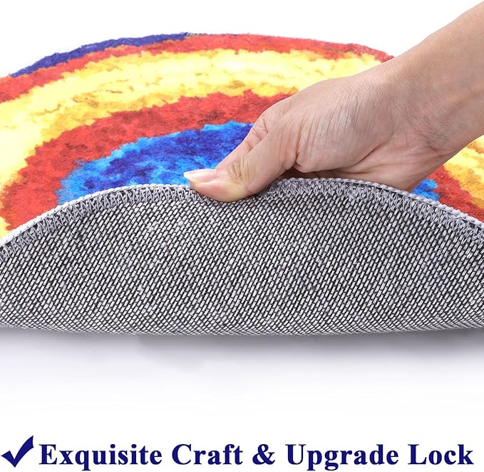 HiiARug Kids Classroom Rug Crazy Carpet Circle Seats 6pcs 16" Round Carpet Spots Soft Classroom Flexible Seat for Elementary Preschool Daycares Floor Cushions for Sitting