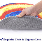 HiiARug Kids Classroom Rug Crazy Carpet Circle Seats 6pcs 16" Round Carpet Spots Soft Classroom Flexible Seat for Elementary Preschool Daycares Floor Cushions for Sitting