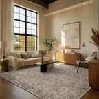 8x10 Washable Area Rugs Ultral Soft Non-Slip Stain Resistant Vintage Boho Large Carpet for High-Traffic Living Room & Dining Room