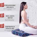 Mandala Meditation Cushion, Boho Meditation Mat, Meditation Pillows for Sitting on Floor, Cushions for Sitting in Home and Outdoor, Square Floor Pillow Cushion Seating for Yoga Accessories 22'' X 22''