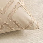 Standard Pillow Shams 2 Pack, Standard Size Pillowcases, Soft Microfiber Geometric Boho Pillow Covers with Envelope Closure, Camel, 20x26 Inches (No Insert)