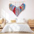 Amestrina Boho Tapestry for Bedroom, Boho Wall Decor for Bedroom, Large Wall Art for Living Room, Macrame Wall Hanging，Wall Tapestry for Living Room (Red)