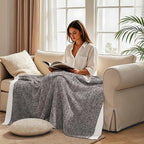 NEXHOME PRO Soft Throw Blankets for Couch, Reversible Warm Blankets Cozy Knit Blanket for Women, Fuzzy Plush Lightweight Throws for Sofa, Bed, Picnic, Coffee Brown, 50 x 60 inches