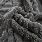 YUSOKI Queen Size Blanket Single Layer,Weight(4.4lb),370GMS-3D Stylish Design for Gift Home Decor (Grey,90"x90")