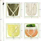 Macrame Plant Hangers Hanging Planter - 3 Pack Indoor or Outdoor Cotton Rope Hanging Plant Holder for Flower Pots - Modern Boho Home Decor, 3 Legs 42 Inch