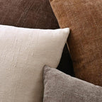 Set of 4 Soft Textured Decorative Throw Pillow Covers 18x18 Inch Cozy Farmhouse Cushion Cover Square Accent Pillow Cases for Bed Couch Sofa Living Room, Beige Taupe Brown