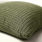 Softalker Throw Pillow Covers 18x18 Inch, Set of 2, Soft Corduroy Boho Stripe Decorative Pillow Cover, Couch Fluffy Pillow Cover for Farmhouse Home Decor Bed Living Room, Olive Green