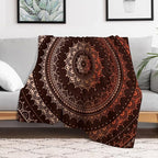 Mandala Throw Blanket Enclosing Magic Circle Egyptian Folkloric Culture Pattern Blanket for Sofa Bed Couch Chair Or Dorm 30"x40"