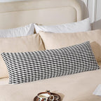 AmHoo Boho Chenille Pillow Cover Decorative Tufted Pillowcase for Couch Bed Sofa Bedroom Living Room Modern 14 x 36-Inch Black
