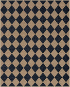Lahome Colette Checkered Easy Jute Carpet, Washable 8x10 Rugs for Living Room Outdoor Patio Rugs, Farmhouse Neutral Non Slip Stain Resistance Floor Carpet for Office Backyard Sunroom