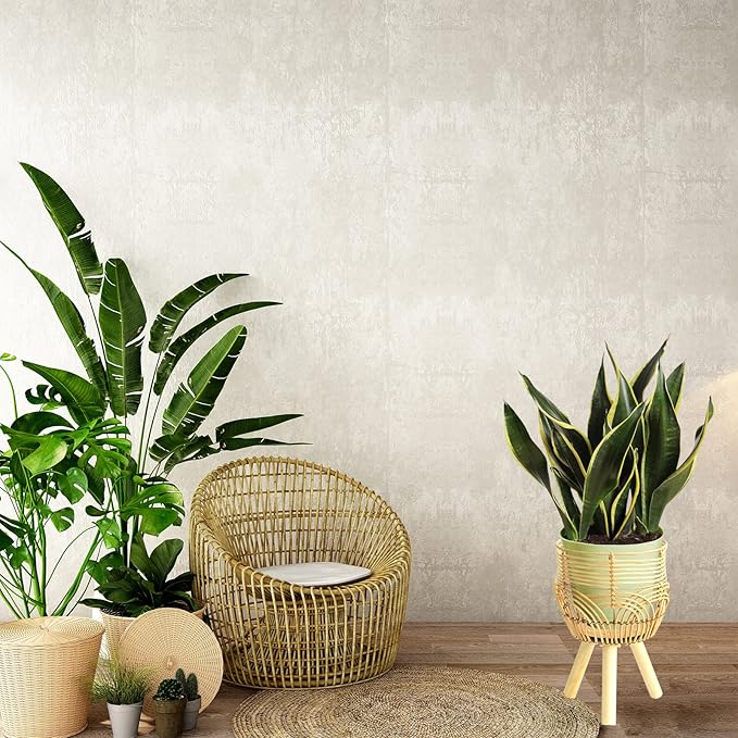 Woven Rattan Pot Stand Indoor, Handwoven Woven Plant Pot with 3 Legs, Plant Display Rack Flower Pot Stand for Gardening and Interior Decoration Plant Stand(#1)