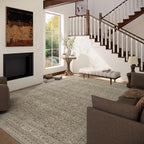 Washable Area Rugs for Living Room: 6x9 Bedroom Area Rug Boho Vintage Rugs Stain Resistant Non Slip Low Pile Soft Lightweight Carpet for Kitchen Dining Room Farmhouse Nursery Kids Room