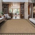 Easy Jute Rugs 9x12 Frame Natural Color Living Room Indoor Outdoor Area Rug for Patio and Kitchen Rug High Traffic Washable Easy to Clean Solid Boho Woven Design Carpet (9 x 12)