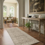 Machine Washable Kitchen Runner Rugs: 2'6"x8' Hallway Rug Stain Resistant Non Slip Low Pile Soft Carpet Runners for Hallways Indoor Entryway Kitchen Laundry Room Bedroom Bathroom Farmhouse