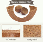 GreatBuddy 4 Pcs Coconut Hanging Basket Liners 14 Inch, Sturdy Round Coco Liners for Planters, Perfect Replacement for The Old, 100% Natural, Easy to Straighten Out