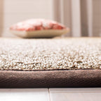 SAFAVIEH Area Rug 9x12 - Natural Fiber Collection - Large - Natural & Dark Brown, Seagrass, Basketweave Pattern with Border (NF114K)