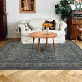 Area Rug 4×6, Vintage Boho Rug,Ultra-Soft Low Pile, Washable, Non Slip,Stain Resistant, Printed Carpet for Living Room Bedrooms Playroom Office Kitchen,Moss/Green