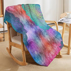 Mandala Throw Blanket Colorful Floral Flowers Bohemian Boho Blanket for Sofa Bed Couch Chair Or Dorm 30"x40"