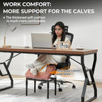 Adjustable Ottoman Pouf, 4 Height Position & 60 Degree Tilt Angle Faux Suede Ottomans Foot Stools Rest Footrest Stool Pouffe FootStool for Under Desk for Living Room Home Office(Pink Faux Suede)