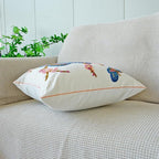 vctops Floral Butterfly Embroidered Pillow Covers 18x18 Inch Spring Summer Cotton Tufted Throw Pillow Cover Outdoor Garden Cushion Case for Sofa, Bed, Living Room (Butterfly,18"x18")