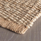 Dash & Albert Jute Ticking Indigo Handwoven Rug, 2.5 X 8 Feet, Blue Stripe Pattern
