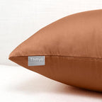 Thmyo 4-Pack 100% Cotton Comfortable Solid Decorative Throw Pillow Case, Square Cushion Cover Pillowcase Sublimation Blank Pillow Covers DIY Throw Pillowcase for Sofa(16x16 inch/ 40x40cm,Rust)