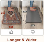 KIMODE Anti Fatigue Kitchen Mat, Boho Distressed Kitchen Rug 20"x32", Non Slip Waterproof Kitchen Floor Mat, Comfort Foam Mat for Kitchen Floor, Sink, Laundry, Office, Desk Red Floral