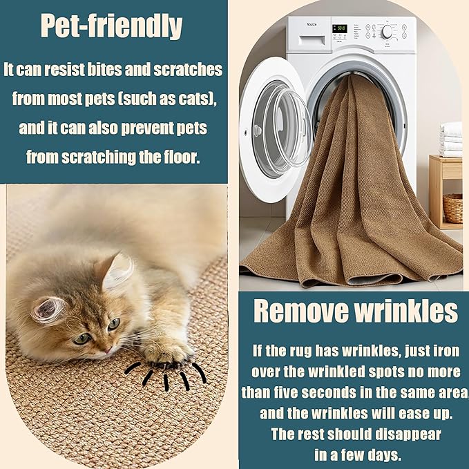 Runners Area Rug for Hallways 3x10 Feet Brown Washable Kitchen Runner Non Slip Hall Runners Entryway Runner Rugs Floor Carpet for Indoor Backdoor Bedroom Kitchen