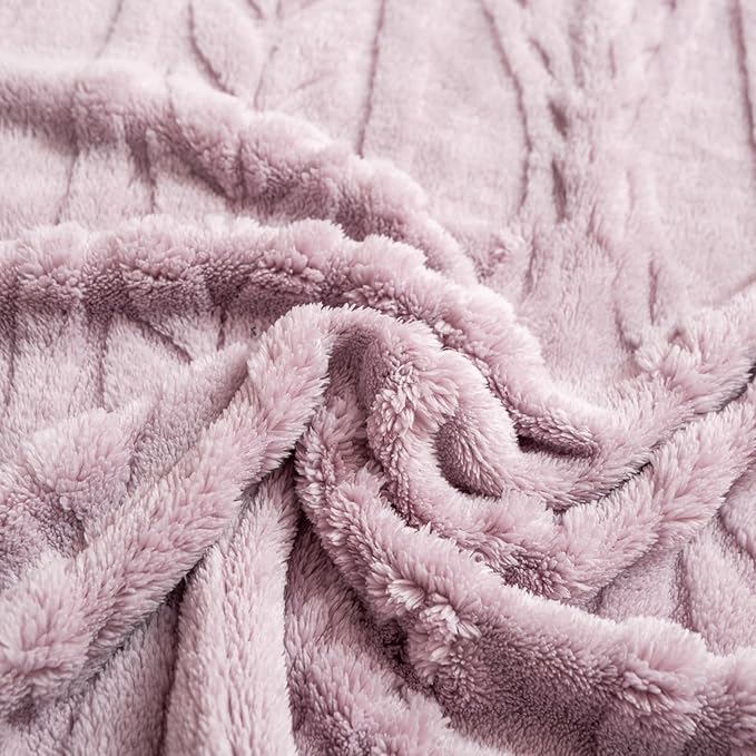 YUSOKI Queen Size Blanket Single Layer,Weight(4.4lb),370GMS-3D Stylish Design for Gift Home Decor (Rose Pink,90"x90")