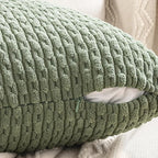 MIULEE Spring Sage Green Decorative Throw Pillow Covers for Couch Sofa Living Room Set of 4 Boho Gradient Cushion Covers Corduroy Rustic Fun Pillowcases Farmhouse Home Decor 18x18 Inch Forest Green