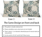 Kawani Teal Dahlia Throw Pillow Covers 22x22 Inch Turquoise Geometric Flower Decorative Square Pillow Cases Beige Tan Gray Floral Cushion Covers Farmhouse Home Decor for Sofa Couch Outdoor Set of 2