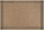 Easy Jute Rugs 2x3 Bordered Natural Color Living Room Indoor Outdoor Door Mat for Patio and Kitchen Rug High Traffic Washable Easy to Clean Solid Boho Woven Design Outside Carpet (2 x 3)