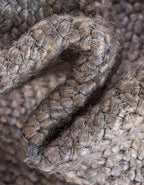 Unique Loom Braided Jute Collection Area Rug - Dhaka (1' 2" x 8' Table Runner, Gray)