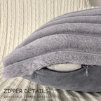 2 Pack 24x24 Pillow Cover Velvet Pillow Covers, Faux Fur Square Throw Pillow Covers for Living Room Decorations Throw Pillow Case, Throw Pillow Cover Cushion Cover for Home Sofa Bedroom Car, Grey