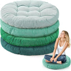 Jerify Floor Pillow Cushions Large Round Square Large Meditation Floor Pillow for Classroom Adult Meditation Picnic Party Seating Learning Daycare School(Round,Gradual Green,4 Pcs)