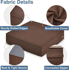 Shinnwa Gel Memory Foam Recliner Cushion for Elderly, Extra Large Seat Cushion, Dual-Layer Foam Chair Pad for Couch, Armchair, Wicker Chairs, Floor, 18 × 18 × 4in, Caramel