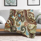 Vintage Bohemian Throw Blanket Indian Mandala Colorful Pattern Blanket for Sofa Bed Couch Chair Or Dorm 40"x50"