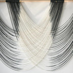 Jakalin Large Macrame Wall Hanging Black Dip Dyed Fiber Wall Art Macrame Wall Decor Boho Home Decor Bedroom Living Room,59" W x 35" L