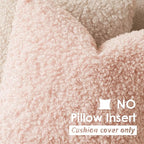Foindtower 2 Pieces 24x24 Inch Light Pink, Faux Fur Throw Pillow Cover Accent Sherpa Furry Pillow Covers Fuzzy Soft Pillowcases Cozy Sheepskin Decorative Fleece Cushion Case for Bed Couch Living Room