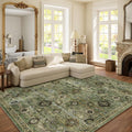 Washable Area Rugs for Living Room: 6x9 Rug Boho Vintage Rugs Stain Resistant Non Slip Low Pile Lightweight Soft Carpets for Bedroom Kitchen Dining Room Nursery Kids Room Farmhouse Home Office